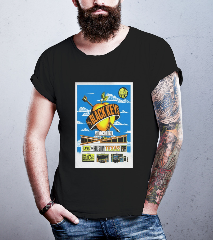 The Black Keys Live Houston Texas July 24 2026 One Night Only White Oak Music Hall T-Shirt