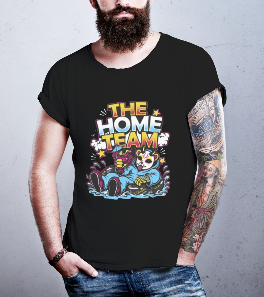 The Home Team Pool Party Eris Floating Demon With Drink T-Shirt