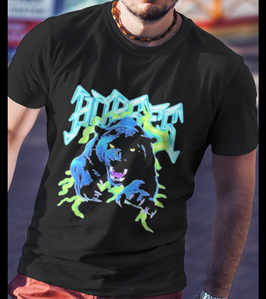 Horses Panther Lightning Metal Band Roar T-Shirt