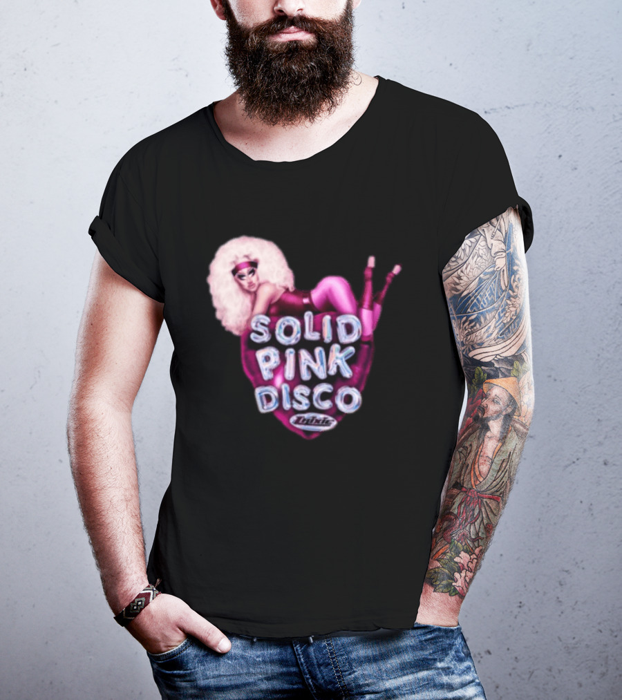 Trixie Mattel Solid Pink Disco Balloon Heart T-Shirt