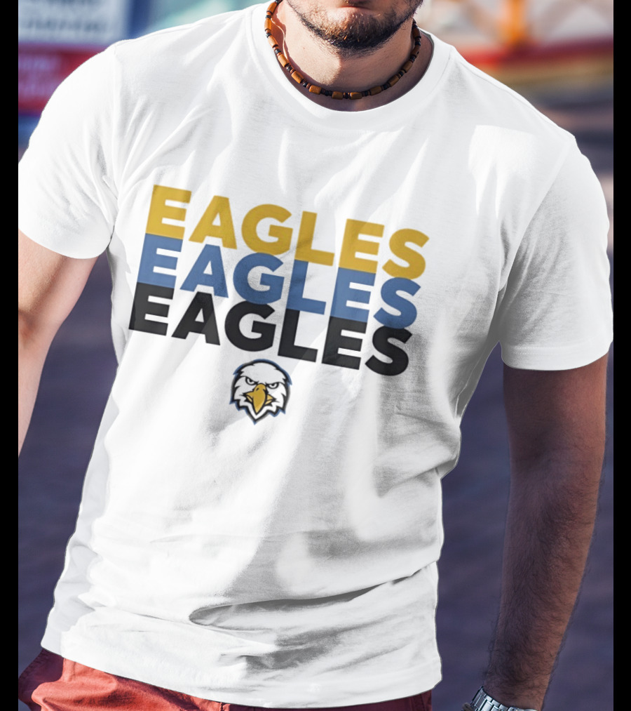 Eagles Triple Stack With Bold Yellow Blue And Black Team T-Shirt