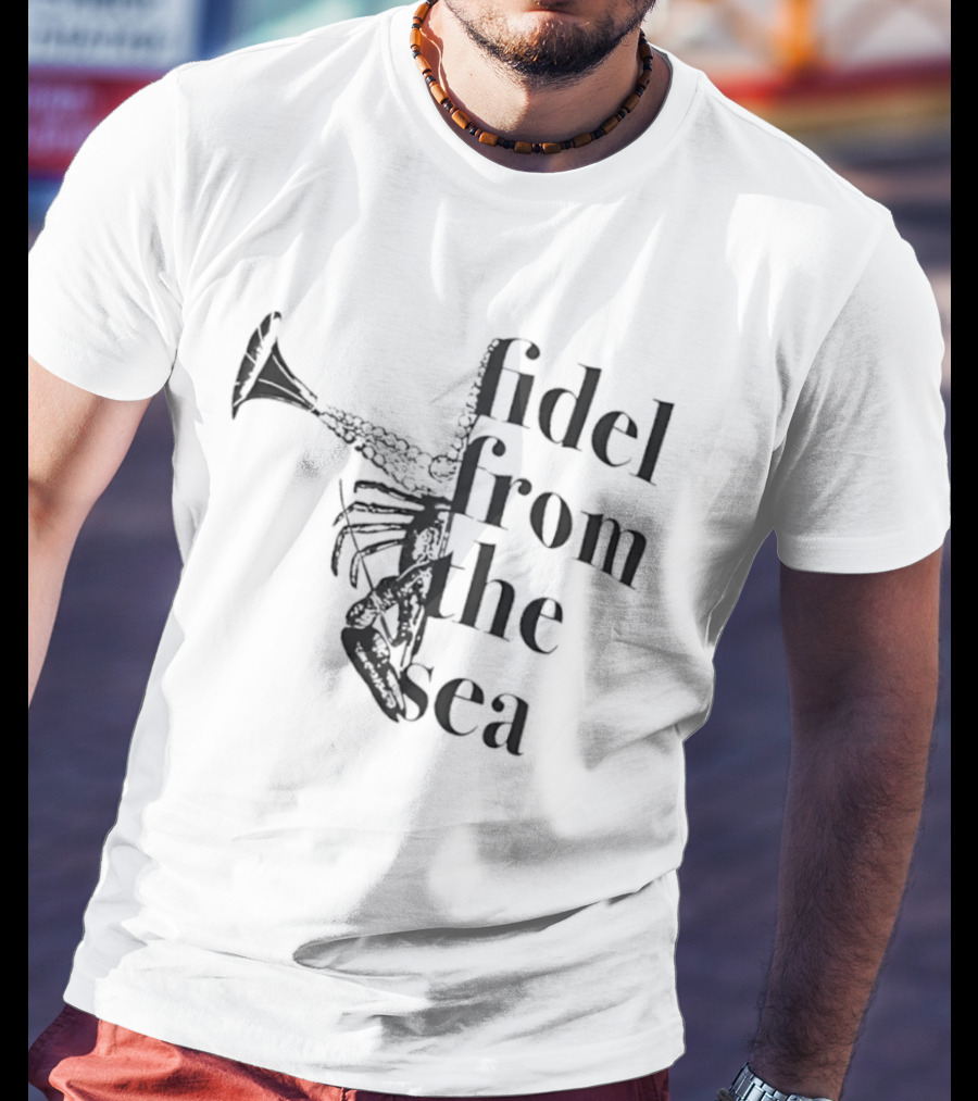 Fidel From The Sea Lobster Surreal Political Satire T-Shirt