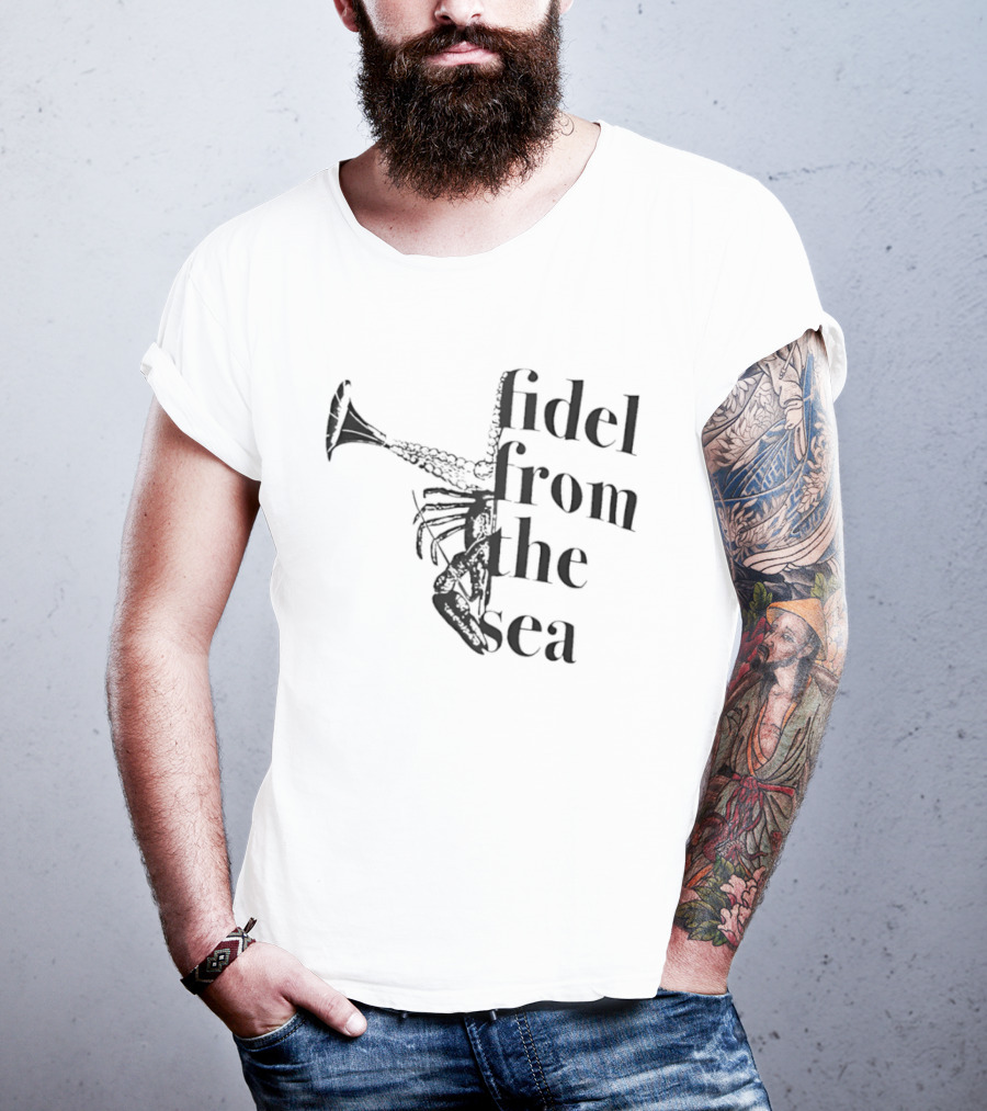 Fidel From The Sea Lobster Surreal Political Satire T-Shirt