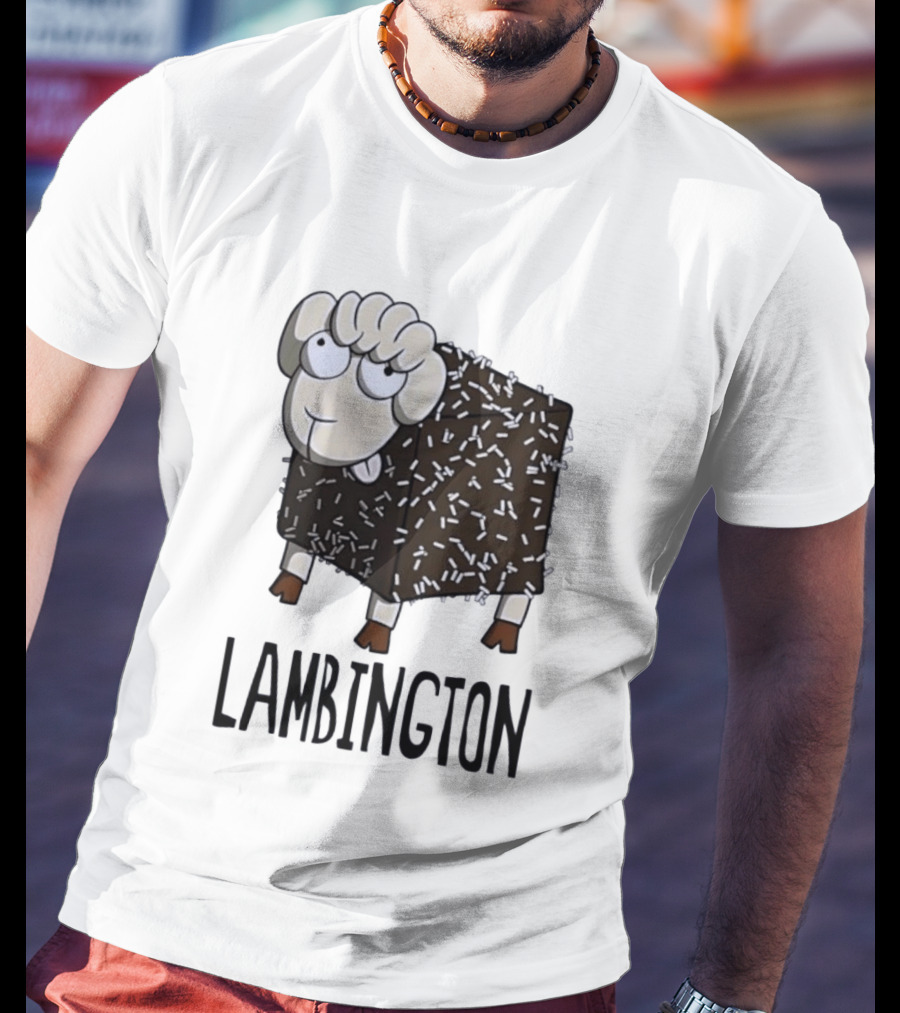 Lambington Sheep Treat Food Pun T-Shirt