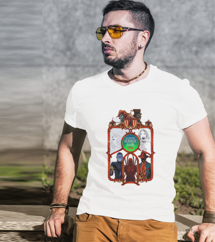 Halloween Horror Nights 2026 Universal Studios Characters Carnival T-Shirt