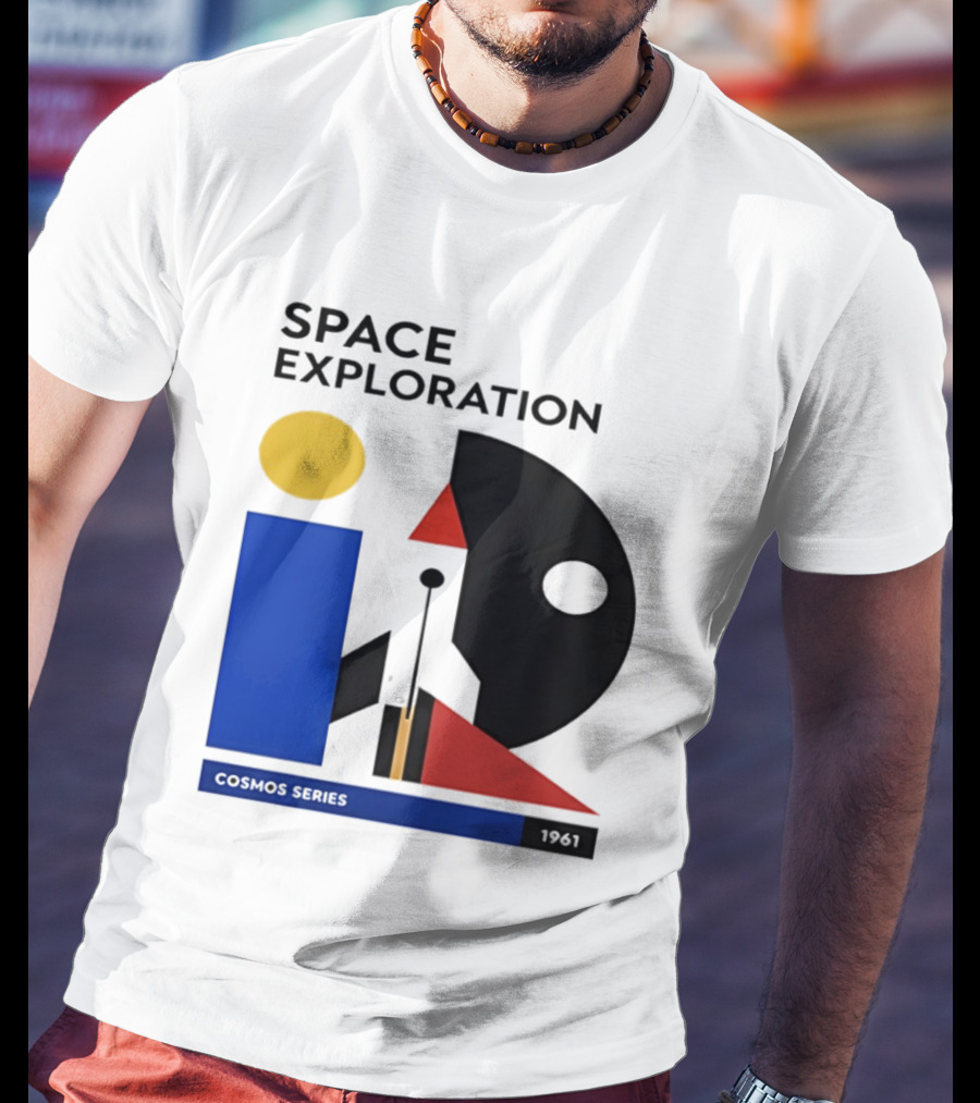 Space Exploration 1961 Cosmos Series Retro Geometric T-Shirt