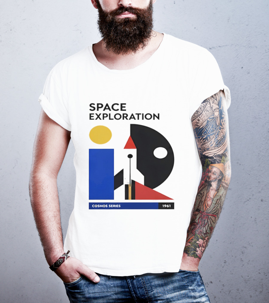 Space Exploration 1961 Cosmos Series Retro Geometric T-Shirt