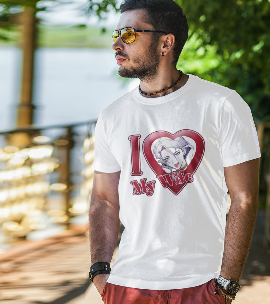 I Love My Wife Anime Heart Waifu T-Shirt