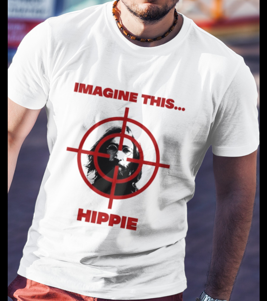 Imagine This Hippie With Target Overlay T-Shirt