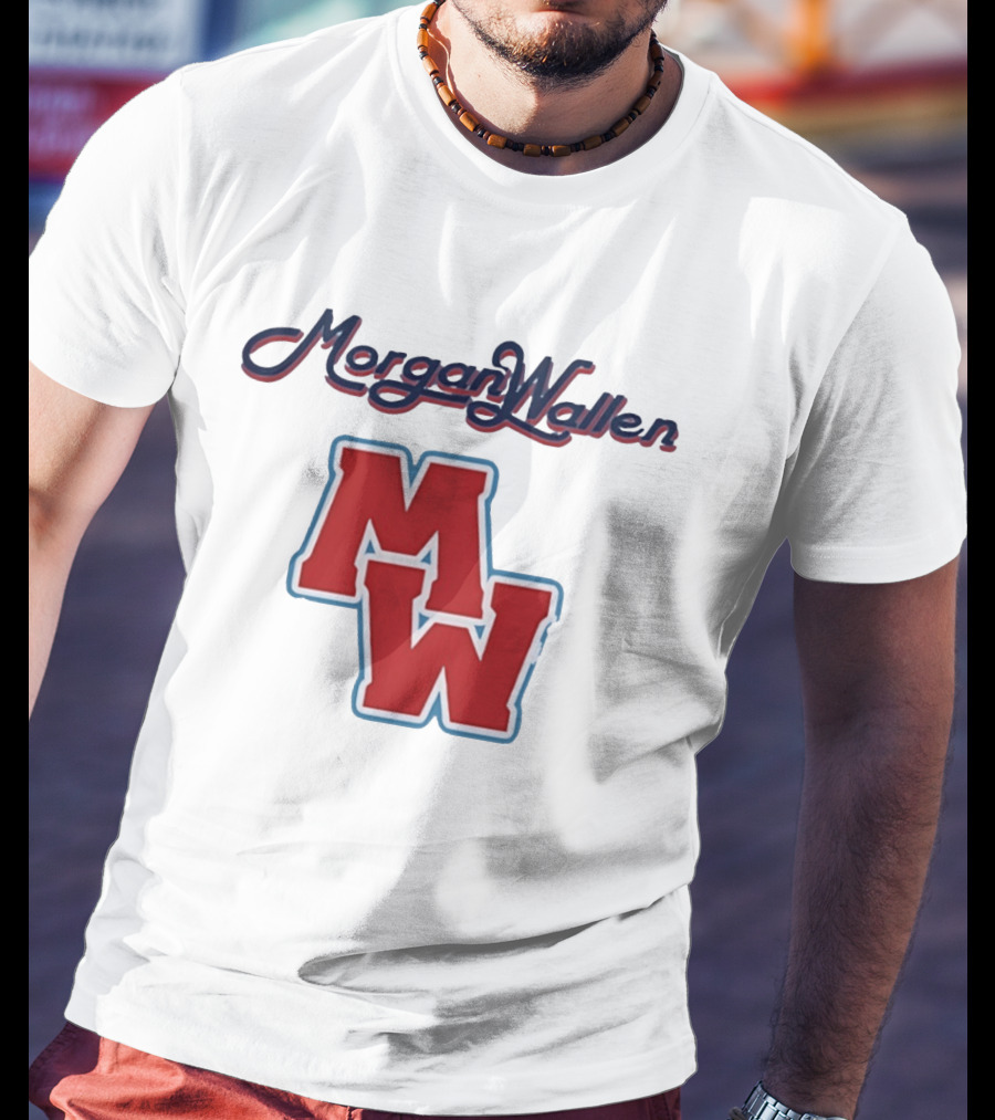 Morgan Wallen MW Bold Red Letters Country Music T-Shirt