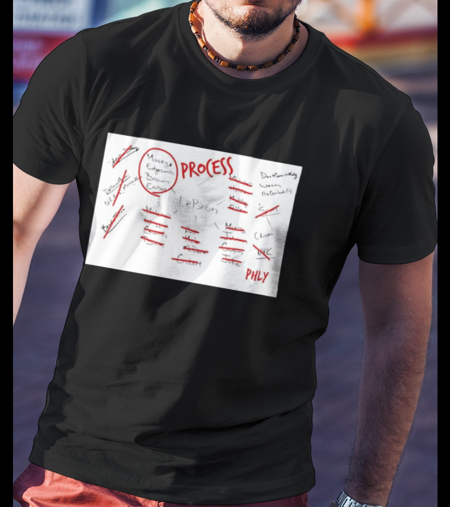 LeBron James Maxey Edgecomb Brown Embiid Philadelphia 76ers Process Phly T-Shirt