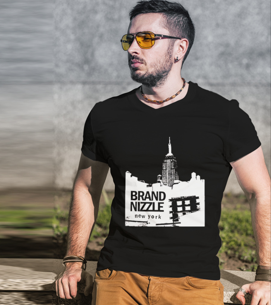 BRAND NIZZLE New York Empire State Building Skyline T-Shirt