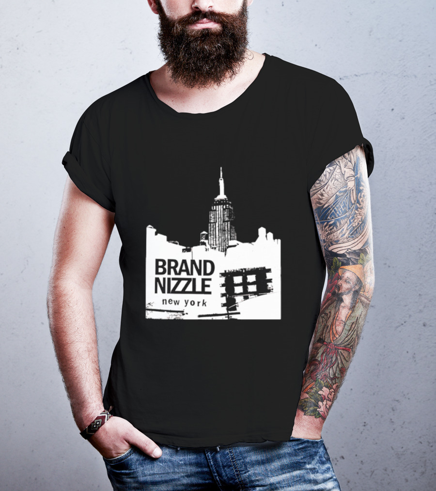 BRAND NIZZLE New York Empire State Building Skyline T-Shirt