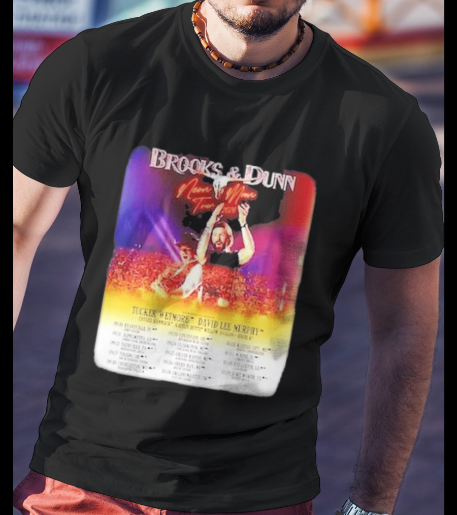 Brooks & Dunn Neon Moon Tour 2026 Tucker Wetmore David Lee Murphy Country Concert Events And Dates T-Shirt