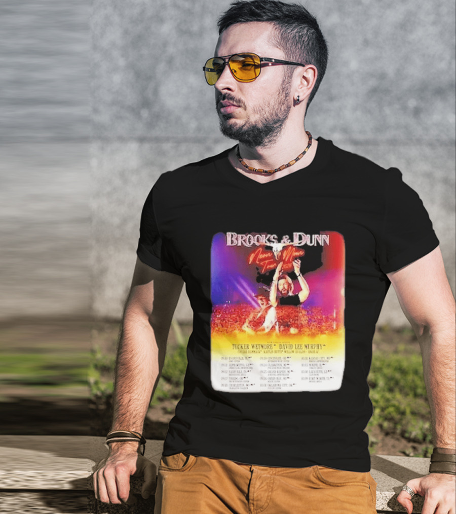 Brooks & Dunn Neon Moon Tour 2026 Tucker Wetmore David Lee Murphy Country Concert Events And Dates T-Shirt