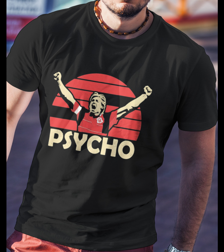 Stuart Pearce Nottingham Forest Psycho Footballer T-Shirt