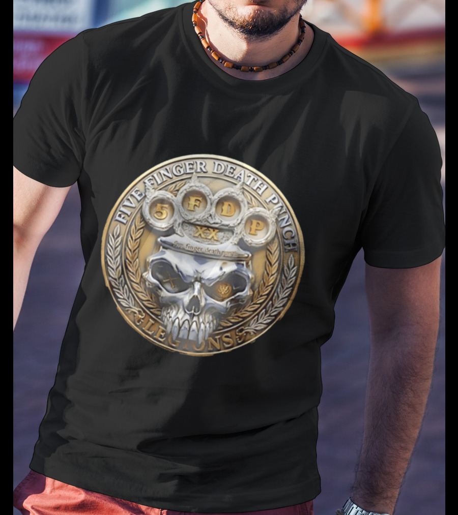 Five Finger Death Punch Skull Knuckles Emblem XX Legions T-Shirt