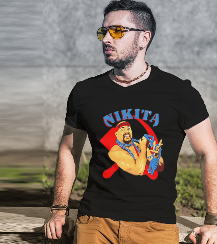 Nikita Koloff USSR Hammer And Sickle NWA Wrestling Pro T-Shirt