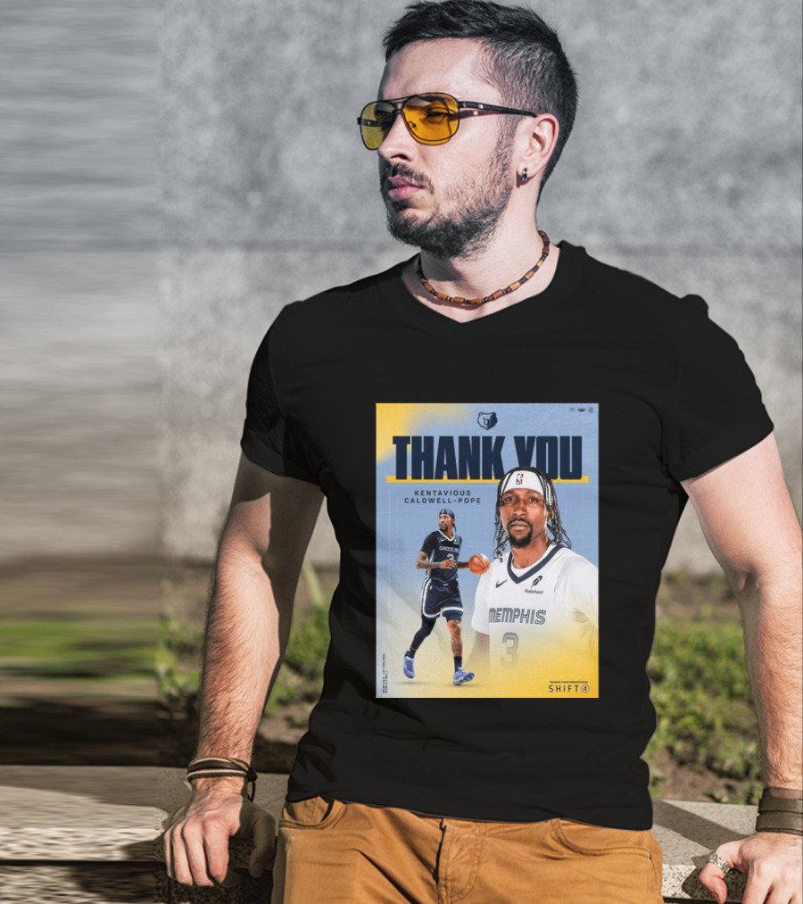 Thank You Kentavious Caldwell Pope Memphis Grizzlies Basketball 3 NBA Fan T-Shirt
