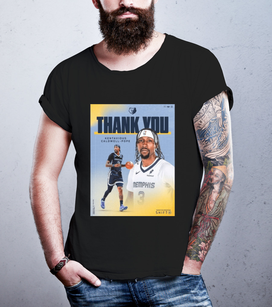 Thank You Kentavious Caldwell Pope Memphis Grizzlies Basketball 3 NBA Fan T-Shirt