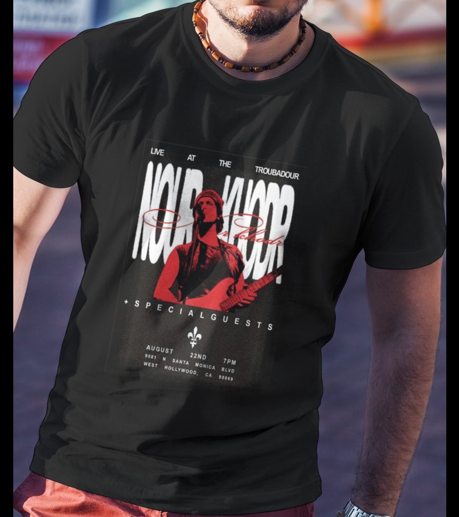 Nour Khodr Live At The Troubadour West Hollywood August 22 2026 With Special Guests T-Shirt