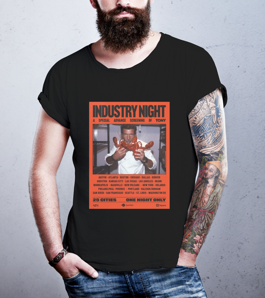 Industry Night A Special Advance Screening Of Tony Live 25 Cities One Night Only T-Shirt