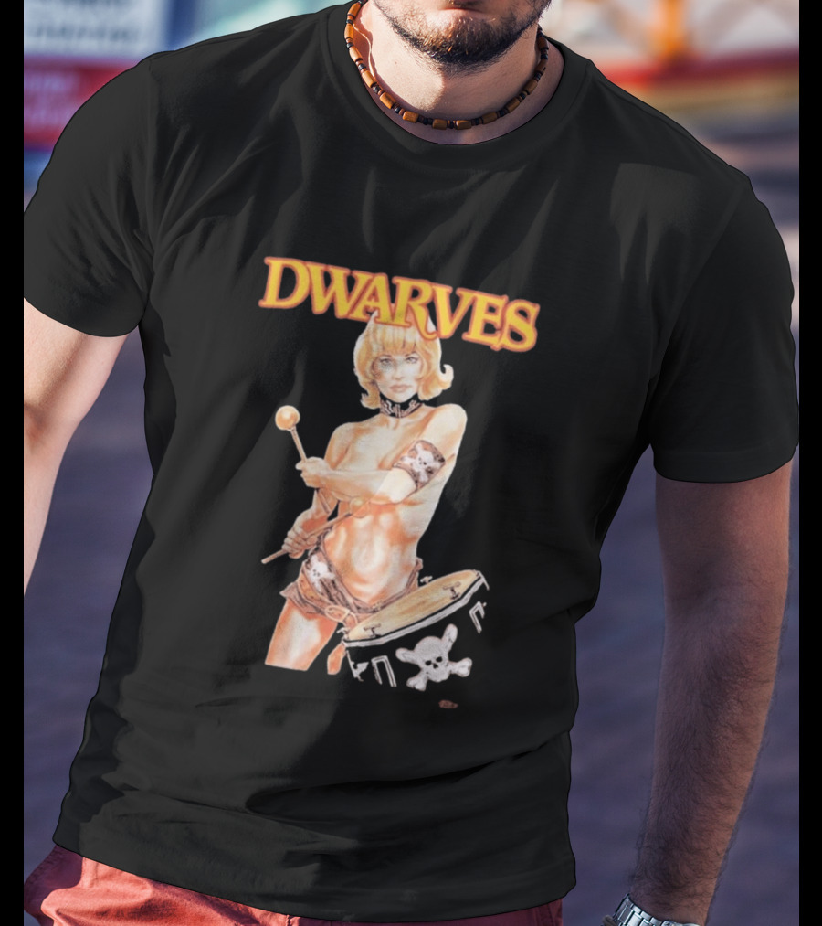 Dwarves Drummer Girl Fantasy T-Shirt