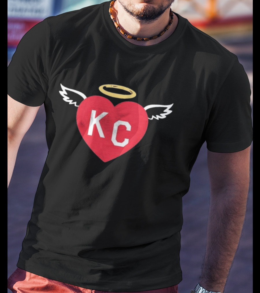 Kansas City Chiefs KC Heart Wings Halo T-Shirt