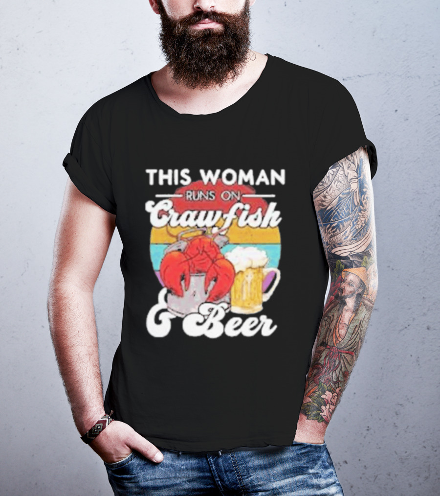This Woman Runs On Crawfish And Beer With Vintage T-Shirt