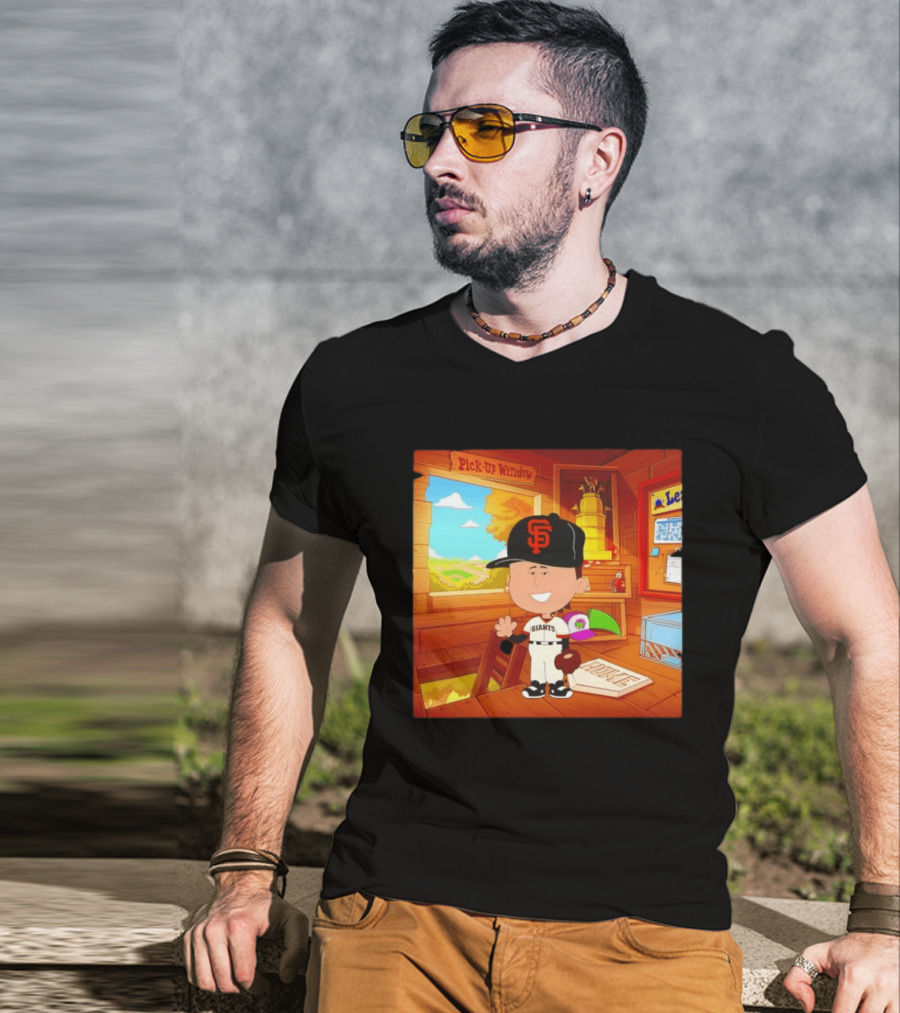Tyler Mahle San Francisco Giants Baseball Cartoon Peanuts T-Shirt