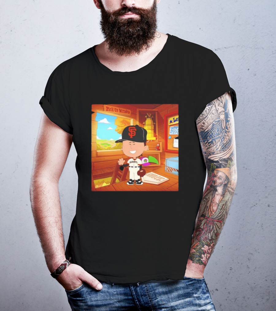 Tyler Mahle San Francisco Giants Baseball Cartoon Peanuts T-Shirt