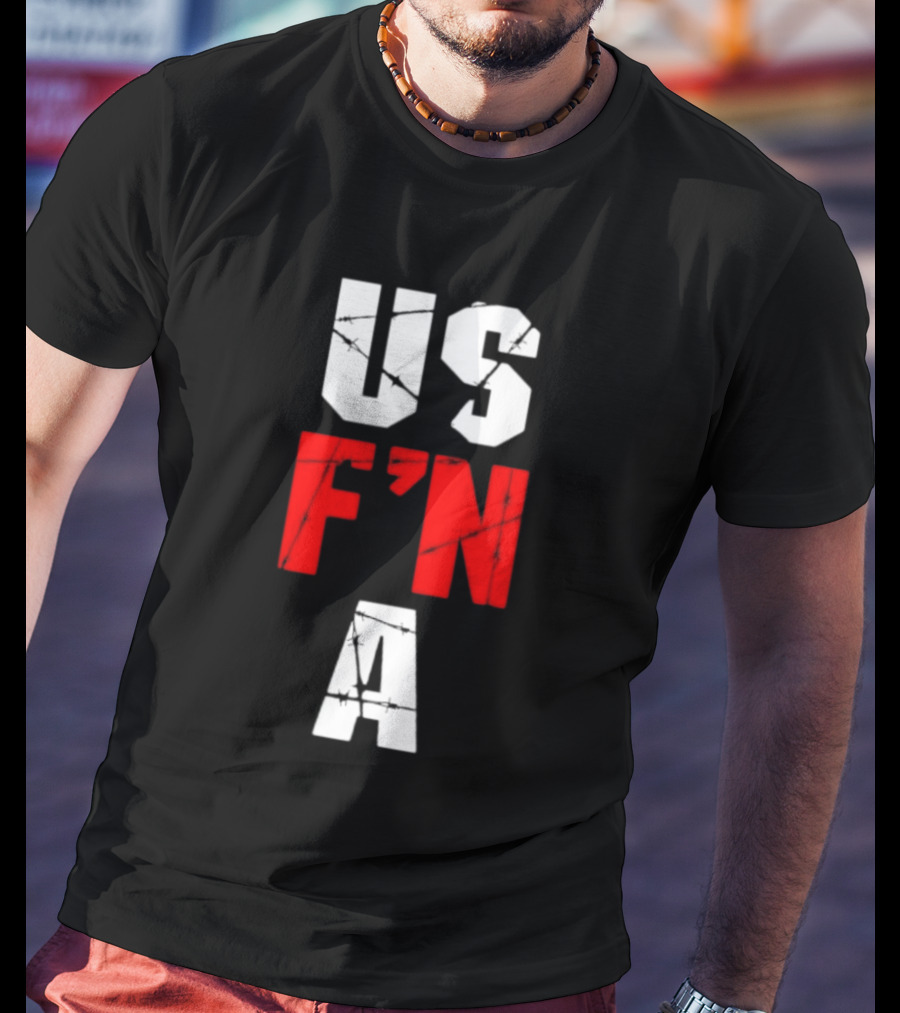 United States US F N A Barbed Wire T-Shirt