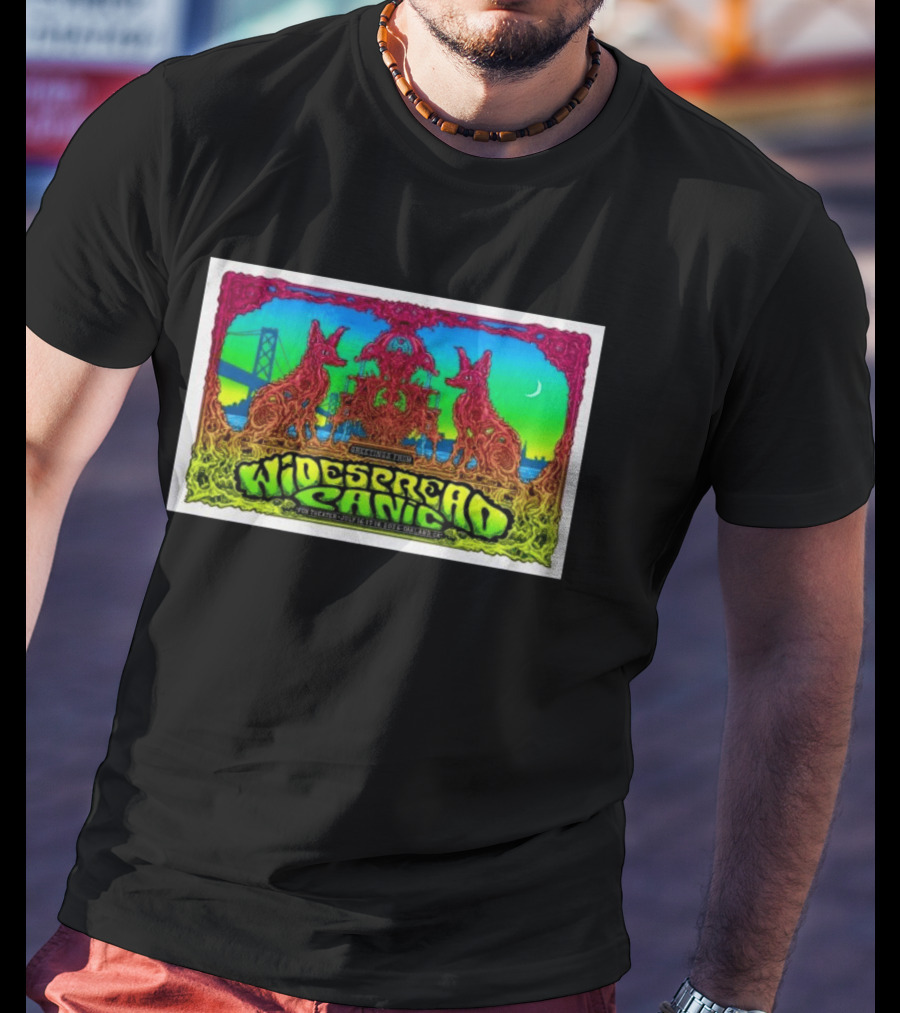 Widespread Panic Live At Fox Theater Oakland Jul 16 18 2026 Concert With Psychedelic Art And Bridge T-Shirt