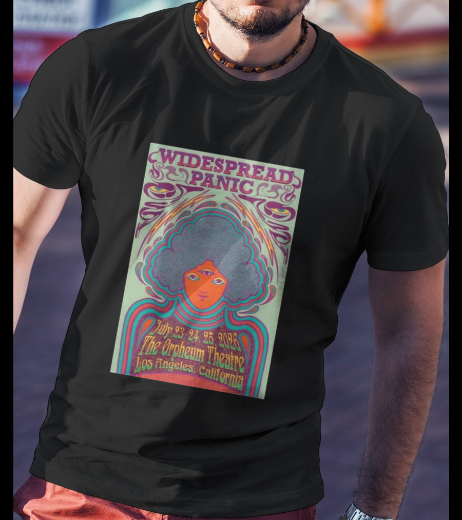Widespread Panic Orpheum Theatre Los Angeles July 23 25 2026 Psychedelic T-Shirt