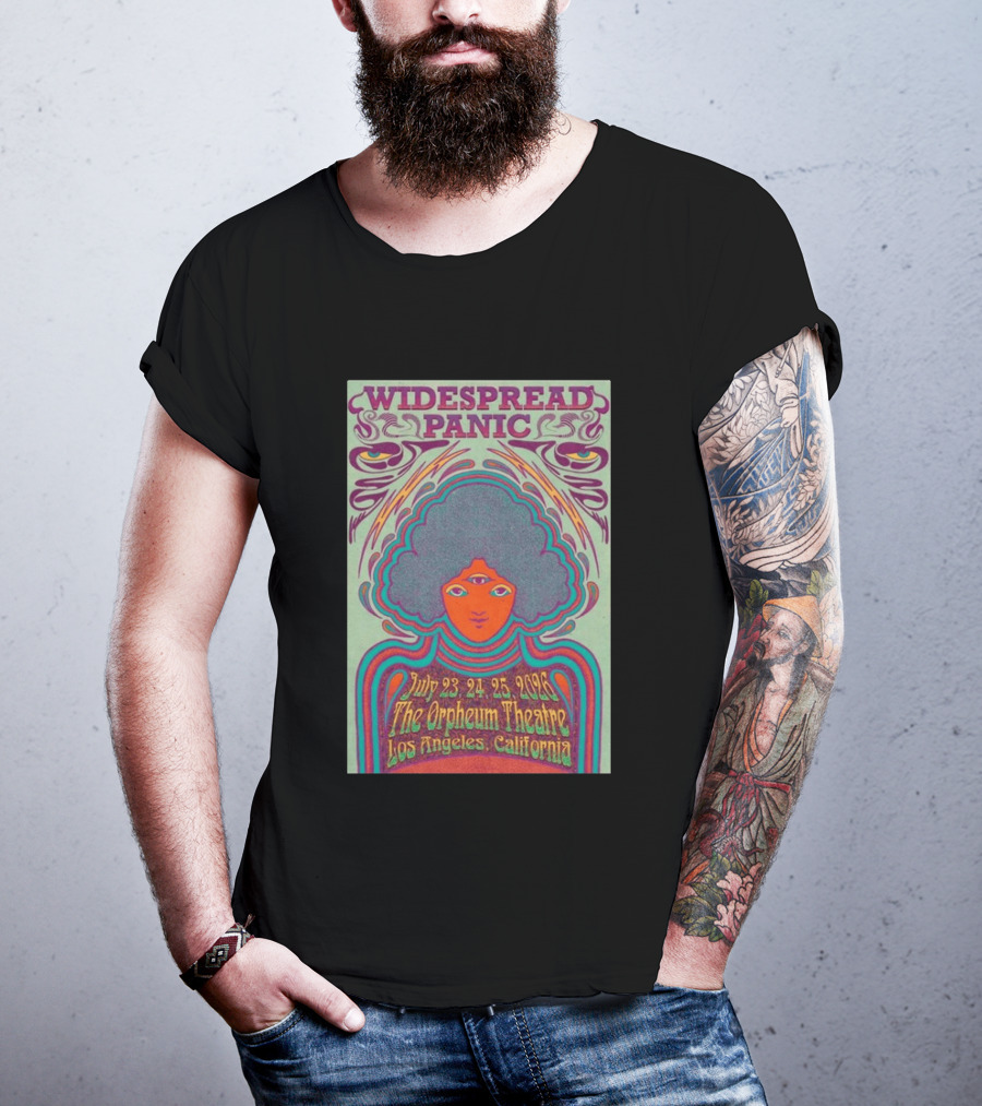 Widespread Panic Orpheum Theatre Los Angeles July 23 25 2026 Psychedelic T-Shirt