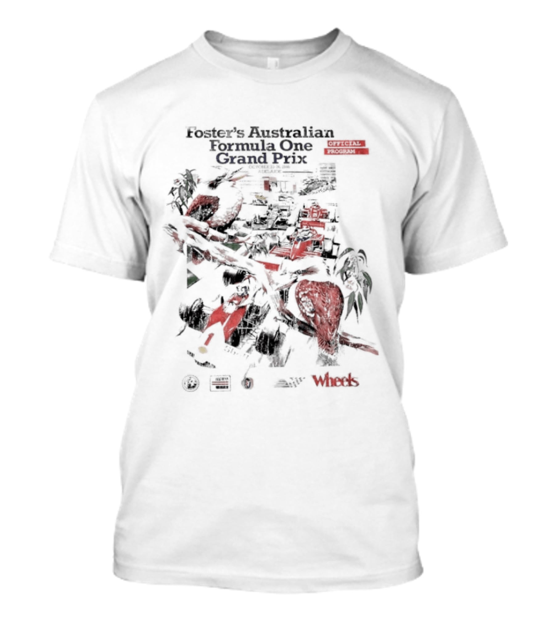 Foster's Australian Formula One Grand Prix Adelaide 1986 Program T-Shirt