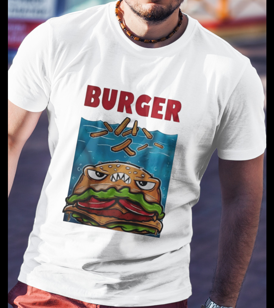 Angry Burger With Fries Burger T-Shirt