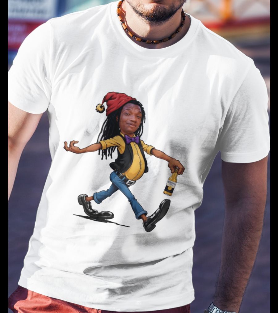 Caricature Man With Dreadlocks Holding Corona Extra Beer T-Shirt