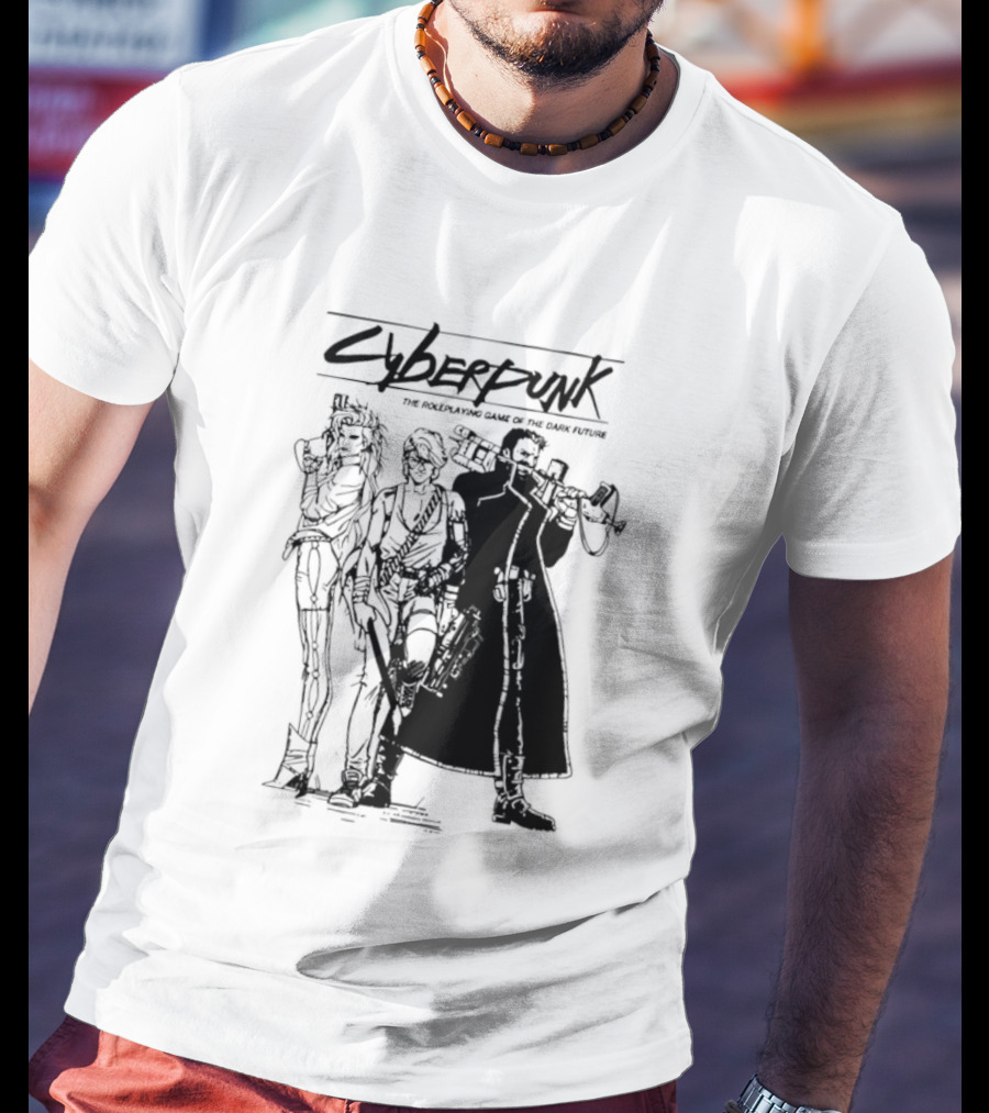 Cyberpunk The Roleplaying Game Of The Dark Future Silhouette Art Characters T-Shirt