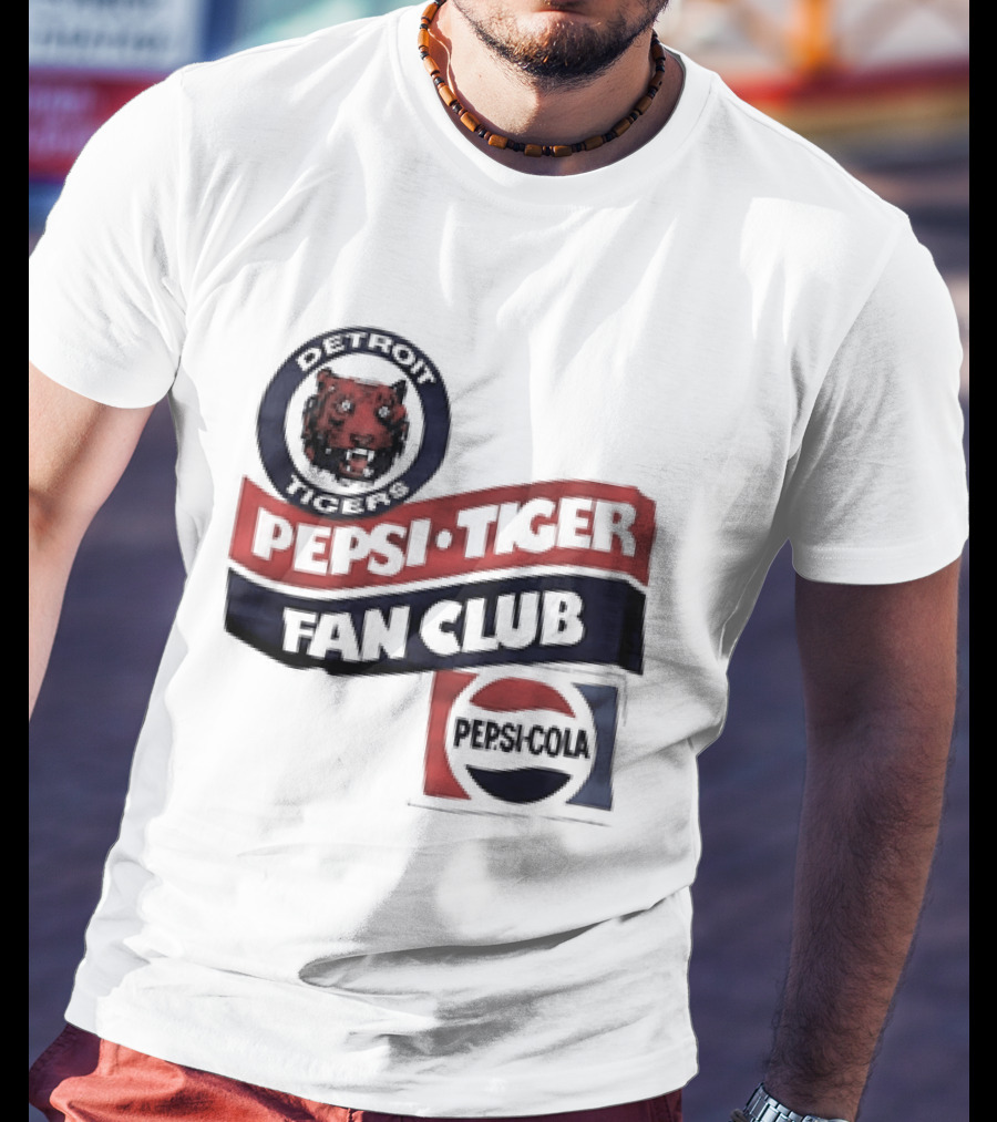 Detroit Tigers Pepsi Tiger Fan Club Pepsi Cola T-Shirt