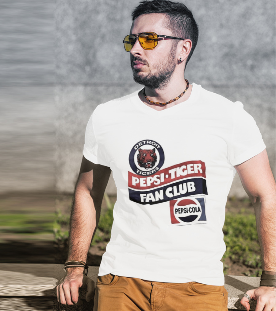 Detroit Tigers Pepsi Tiger Fan Club Pepsi Cola T-Shirt