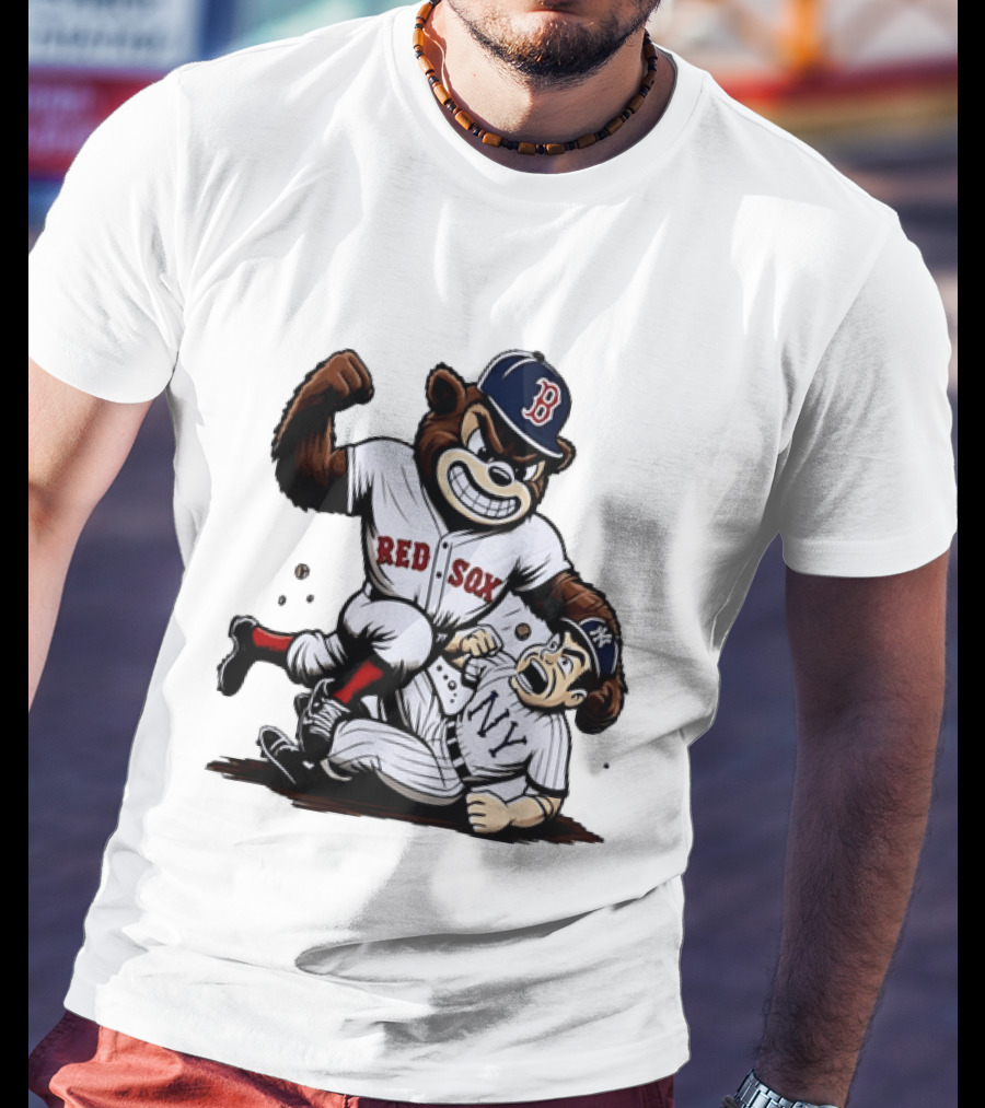 Red Sox Bear Vs NY Yankees Rivalry Showdown T-Shirt