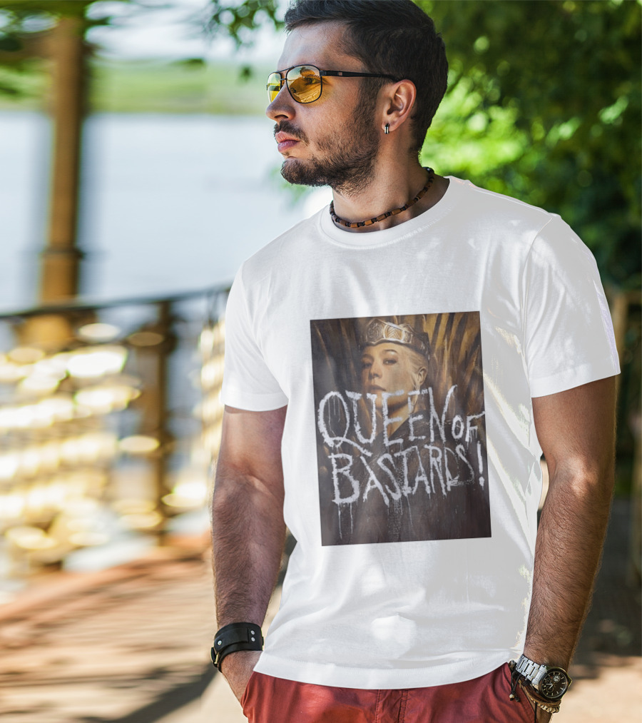 Rhaenyra Targaryen Queen Of Bastards House Of The Dragon Iron Throne Crown T-Shirt