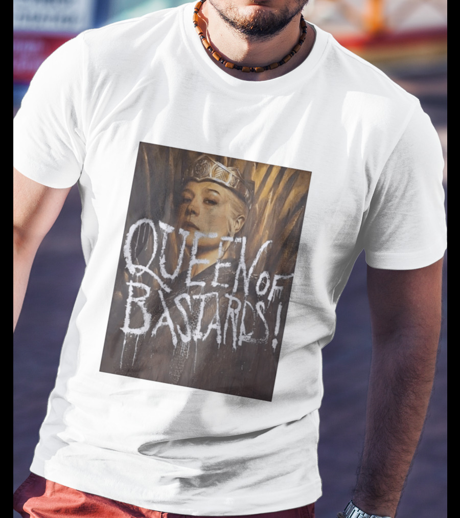 Rhaenyra Targaryen Queen Of Bastards House Of The Dragon Iron Throne Crown T-Shirt