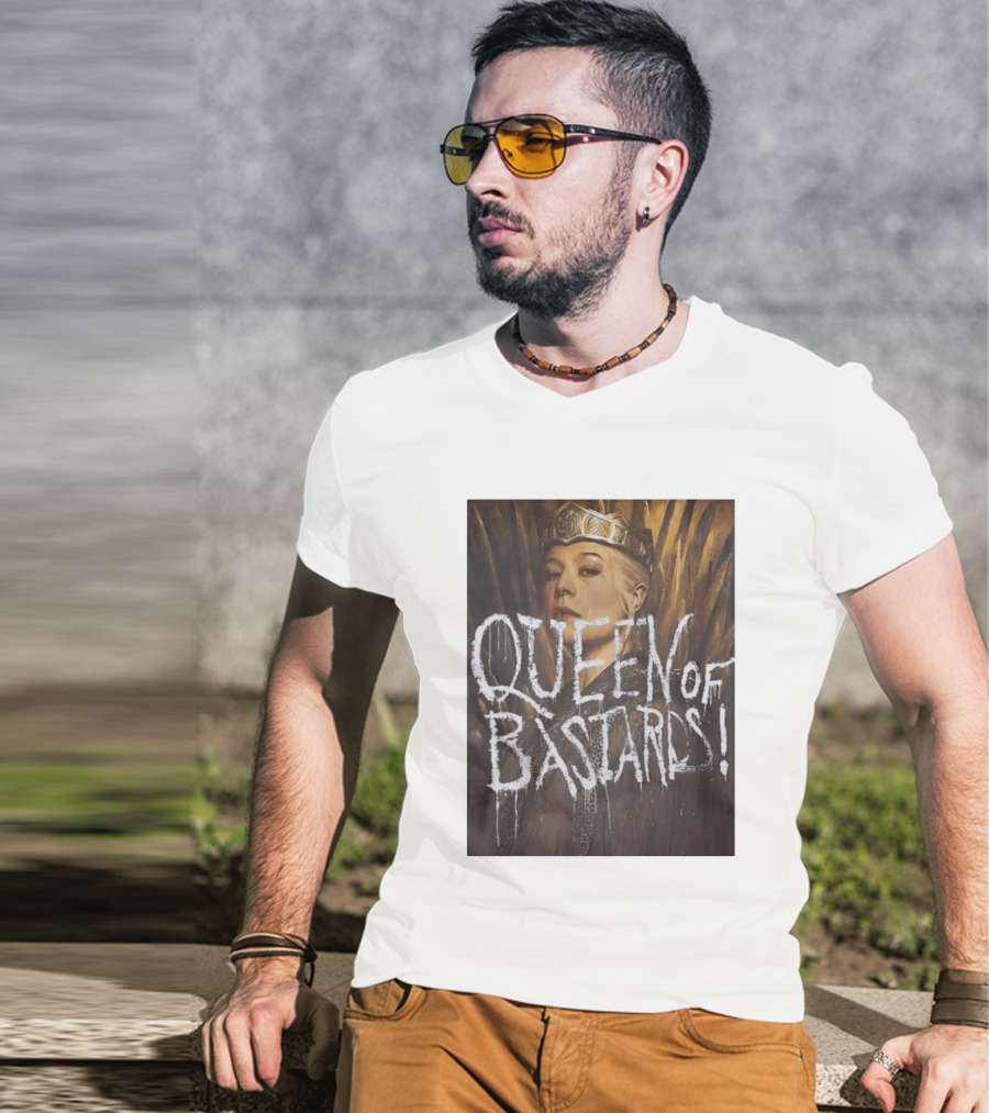 Rhaenyra Targaryen Queen Of Bastards House Of The Dragon Iron Throne Crown T-Shirt