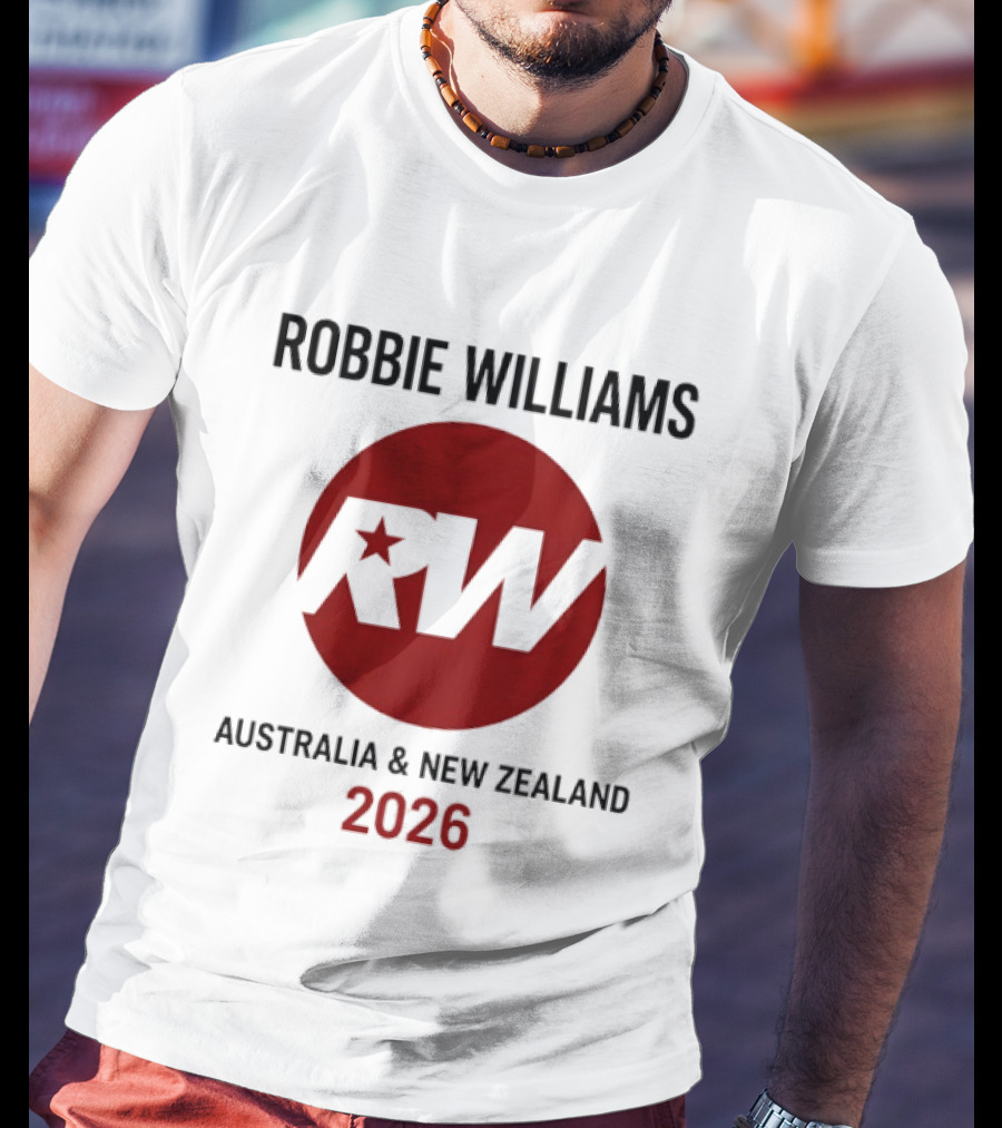 Robbie Williams 2026 Australia New Zealand Tour RW Star T-Shirt