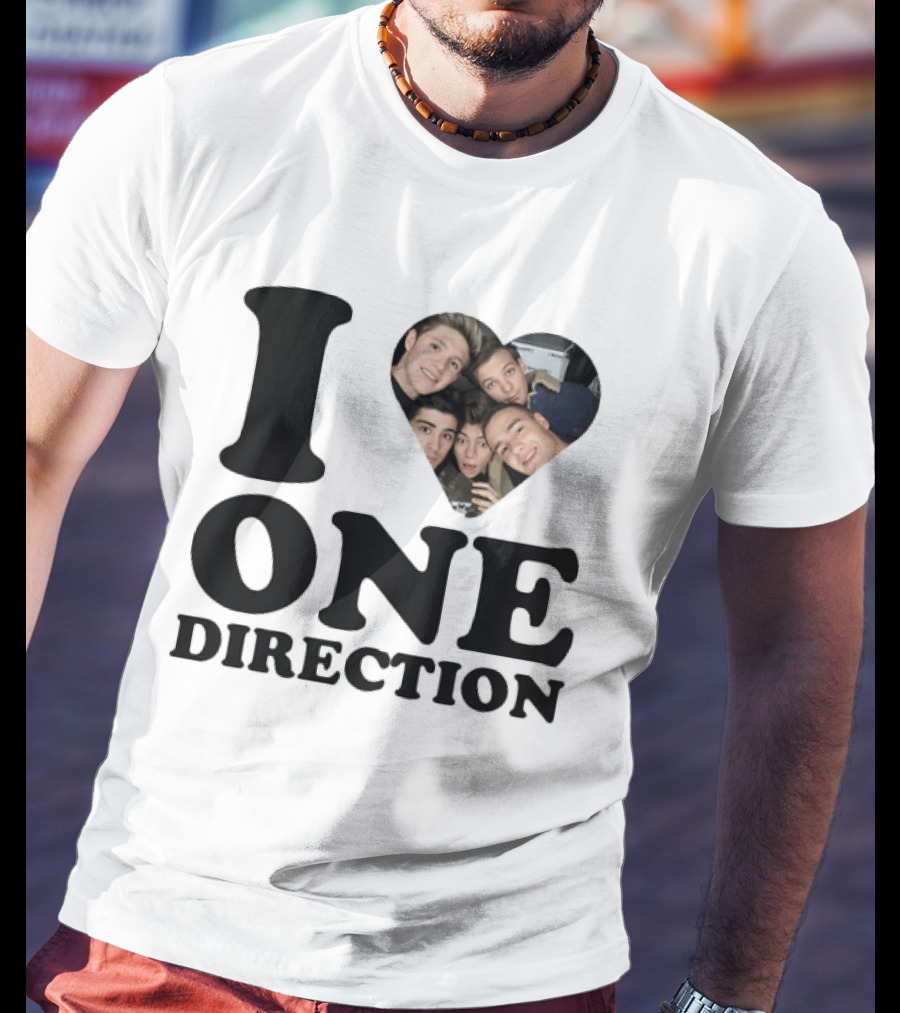 I Love One Direction Heart Niall Horan Band Photo T-Shirt
