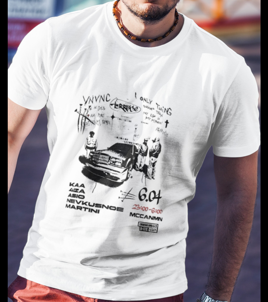Terrace A$AP Rocky Ego Mirror 6 04 Vintage Car Sketch T-Shirt