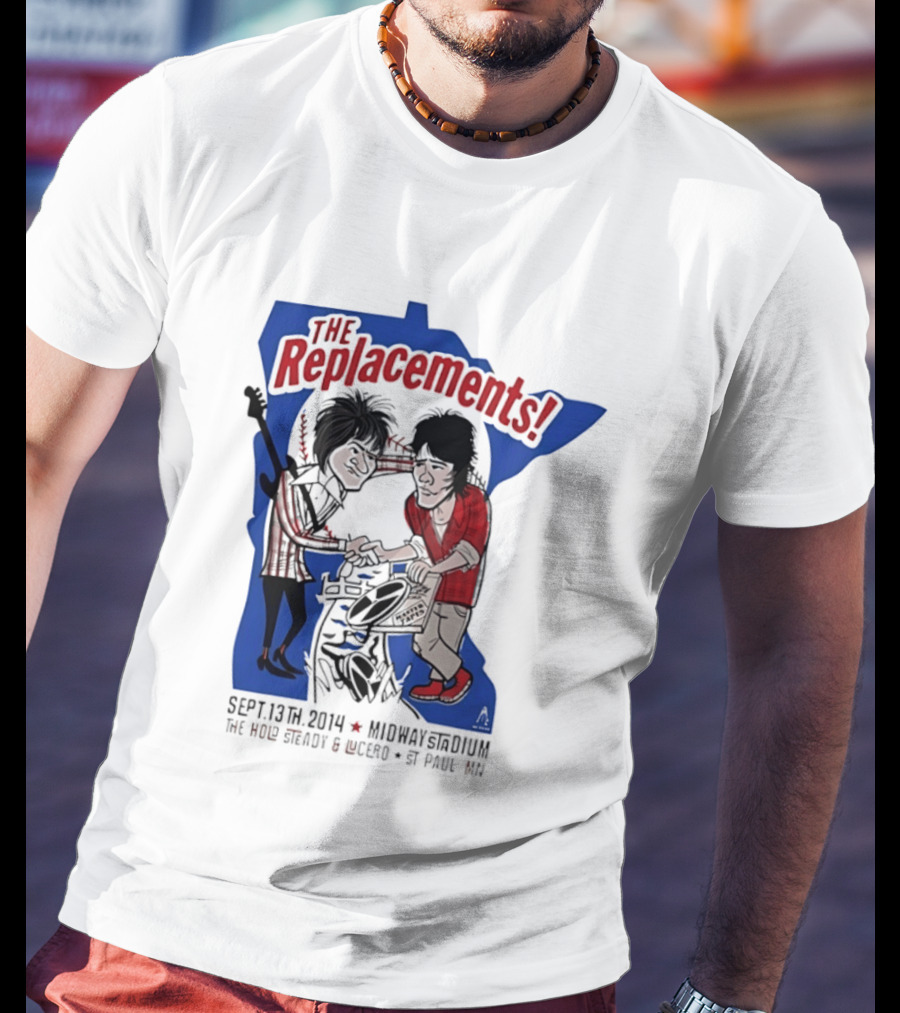 The Replacements Midway Stadium Concert Sept 13 2014 Featuring The Hold Steady Lucero St Paul MN T-Shirt