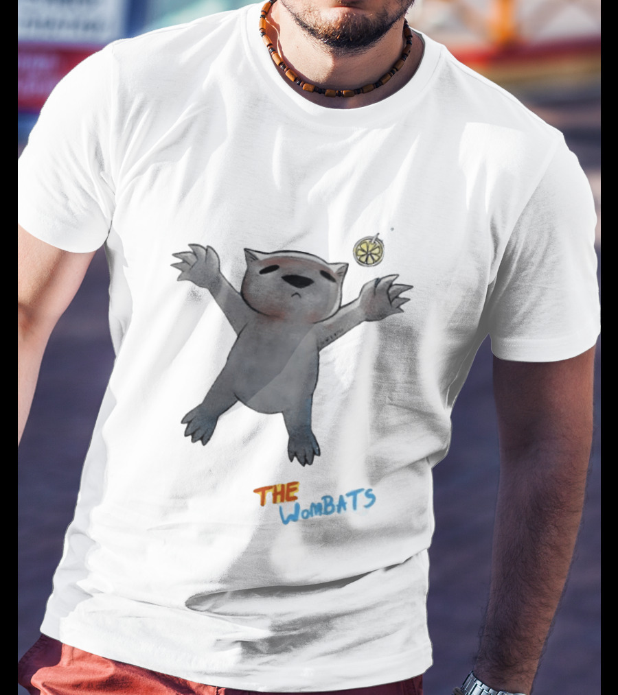 The Wombats Band Reaching For Lemon On Fish Hook T-Shirt